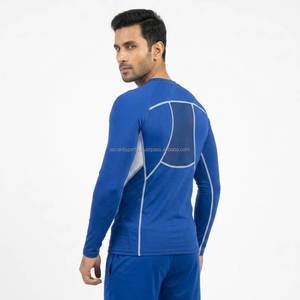 Long Sleeve <b>Men</b> <b>Compression</b> Sports <b>Shirt</b> Quick Dry Athletic Gym Base Layer Running Fitness Activewear OEM ODM Bulk Wholesale - Product Image 2