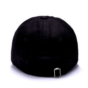 Gorra de Béisbol Negra de 6 Paneles, Unisex, Ajustable, de Algodón, con Logotipo Bordado, Estilo Casual, Cierre de Hebilla Metálica - Product Image 2