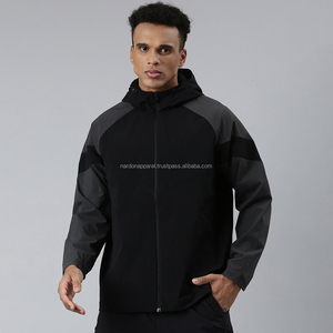 Nardon Apparel 2025 Logo personnalisé Veste coupe-vent d'extérieur pour homme Veste coupe-vent imperméable en polyester pour le printemps - Product Image 2