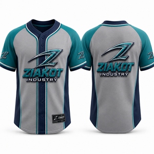 เสื้อเบสบอลผู้ชาย ZIAKOT สีดำ แขนสั้น ทรงปกติ ระบายความชื้นได้ดี ชุดกีฬา - Product Image 3