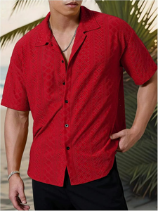 เสื้อเชิ้ตผู้ชายไซส์ใหญ่ สไตล์ฮาวาย ลายพิมพ์สร้างสรรค์ เสื้อลำลอง - Product Image 5