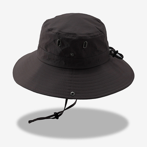 <b>Summer</b> New Outdoor Fisherman <b>Hat</b> Sunshade UV Protection Hiking Blank <b>Men</b> Bucket <b>Hat</b> Wholesale - Product Image 2