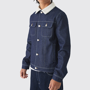 Quality Casual Embroidered Windproof Oversized Drop Shoulder Denim <b>Jeans</b> <b>Jacket</b> for Men Distressed <b>Black</b> 100% Cotton Winter - Product Image 1