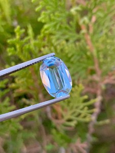 Aigue-marine bleue naturelle, taille ovale, pierre précieuse non montée pour la création de bijoux fins, gemme de luxe - Product Image 4