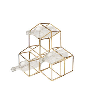 Moderno y Elegante Soporte para Botellas de Vino de Hierro Forjado Negro, Soporte de Almacenamiento de Vino de Metal Decorativo Independiente para el Hogar y el Bar - Product Image 5