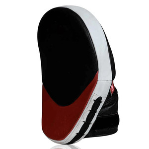 Mejores manoplas de entrenamiento de boxeo de cuero genuino, almohadillas de enfoque con gancho y almohadilla de enfoque curva para MMA con patrón impreso para protección - Product Image 3