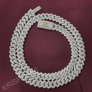 Chaîne gourmette Miami Cuban Link personnalisée plaquée or avec moissanite VVS 10MM, collier de luxe pour homme, bijoux hip-hop glacés, collier statement - Product Image 6