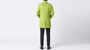Manteau d'hiver long élégant pour homme, coupe ajustée, col classique, boutons sur le devant, vêtements d'extérieur personnalisés pour occasions formelles, décontractées et streetwear - Product Image 2