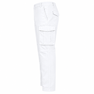<b>Men</b> <b>White</b> Cargo Pants Straight Fit Multi Pocket Bonded Fabric Casual Workwear <b>Trousers</b> Breathable Midweight Autumn Street - Product Image 5