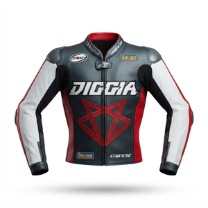 Chaqueta de Motociclismo MotoCP para Hombre, Chaqueta de Cuero Premium para Motocicleta, Nivel de Protección 2, Certificación CE - Product Image 1