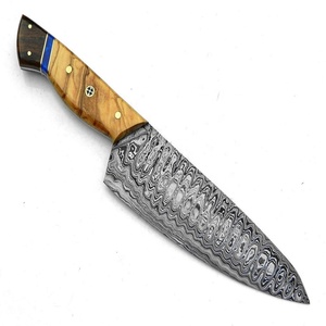 OEM Wholesale Handmade Professional Damascus Kitchen Chef Knife Full Tang Wooden Handle Chef Knife - Product Image 2