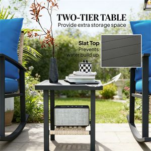 Set di Mobili da Bar in 3 Pezzi Blu per Cortile e Giardino - Product Image 3