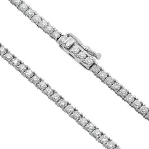 Collier chaîne cubaine en moissanite argentée la plus vendue avec sertissage de pierres brillantes pour homme, bijoux de mode et hip-hop - Product Image 4