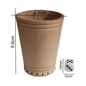 Handmade Custom Color Logo Durable Eco-Friendly 10-Piece PU Leather Sport Fashion Modern Dice <b>Cup</b> & <b>Shaker</b> for Bar Night Club - Product Image 3
