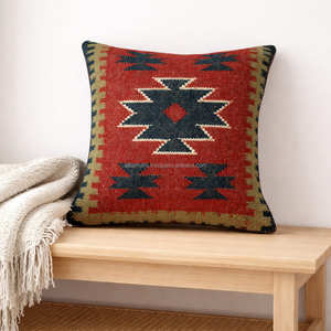 Vintage Heritage Stripe Kilim Cushion Cover for Rustic Farmhouse Boho & Contemporary Home Decor - Product Image 3