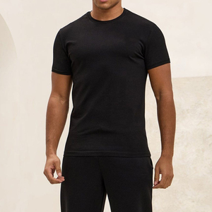 T-shirt épais 300 g/m² en coton 100 % personnalisé avec impression de logo pour hommes – T-shirts unis imprimés blancs et noirs - Product Image 4