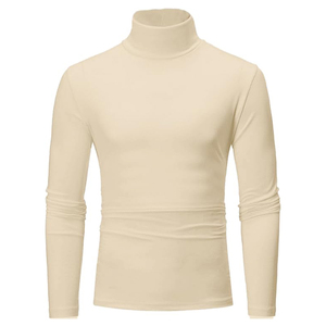 Pull léger pour homme à col roulé, motif tricoté uni, style britannique, classique, tendance, doux et respirant - Product Image 3