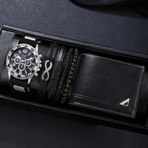 Popular Men Watch Set Fashion Big Watch Dial Quartz Watch with Wallet <b>Gift</b> for Him Montre Femme - Product Image 1