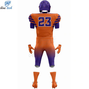 OEM Custom Breathable American Football Uniform Set with Short Sleeve Sublimation Jersey Pants Team Name Number & Logo - Product Image 2