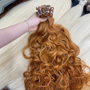 Luxury Vietnamese Remy Virgin Wave Tape in Hair <b>Extensions</b> Super Double Drawn Color 100g 100% Human Hair - Product Image 3