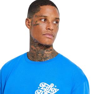 เสื้อยืดลำลองฤดูร้อนใหม่ 2026 ผ้าฝ้าย 100% แขนสั้น ผู้ชาย เนื้อผ้านุ่ม สีฟ้า - Product Image 6