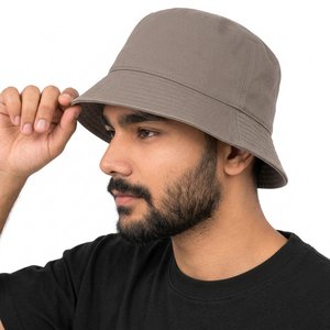 <b>Mens</b> Solid Color Cotton Canvas <b>Bucket</b> <b>Hat</b> Casual Spring Summer Fit 56-58CM - Product Image 5