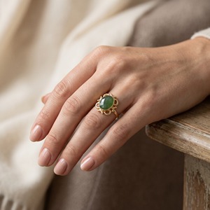 Anillo de Aventurina Verde, Joyería Elegante para Mujer, Accesorios de Moda, Regalo de Cumpleaños o Aniversario, Anillos al por Mayor - Product Image 3