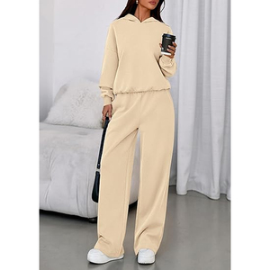 Private Label Women's Casual Hoodie Sweatpants <b>Set</b> Streetwear Tracksuit Manufacturer - Product Image 6