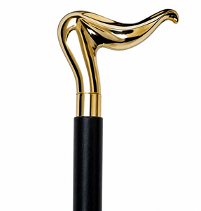 Bastón de madera negro premium con mango de latón dorado pulido en forma de pato |   Bastón de Apoyo Ligero y Elegante para la Movilidad de Hombres y Mujeres - Product Image 3