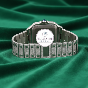 Fournisseur en gros de montres de luxe pour hommes entièrement serties de moissanite, pouvant passer le test de pureté, montres haut de gamme - Product Image 3