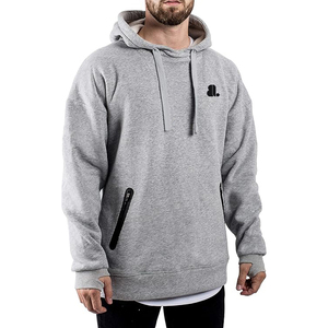 Sudadera con Capucha para Hombre, 100% Algodón, Color Sólido, Casual, Invierno, Transpirable, Ecológica, Logotipo Bordado en la Parte Delantera, Lisa, ODM - Product Image 4