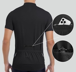Maillot de Ciclismo Color Negro Montaña, Manga Corta, Ropa de Ciclismo de Competición, Camiseta de Ciclismo Downhill DH MTB Offroad Motocross - Product Image 2