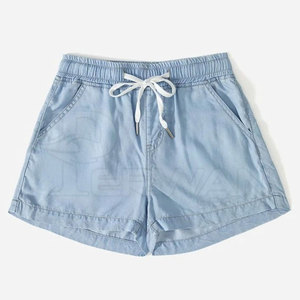 High Quality Breathable Women's Shorts Custom Color 100% Cotton Sporty <b>Elastic</b> Waist Wholesale Price - Product Image 1