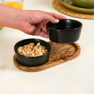 Juego de Tazones Negros Modernos para Aperitivos, Tazones Redondos Minimalistas para Servir Nueces, Aperitivos y Salsas, Vajilla Elegante para la Mesa de Cocina, Decoración del Hogar - Product Image 3