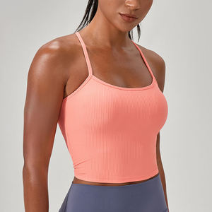 Débardeur de sport pour femme, coupe courte, personnalisable, pour la course, la gym, le fitness et le yoga, collection été - Product Image 3