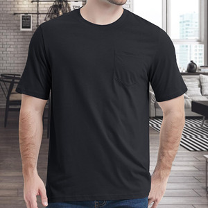 เสื้อยืดคอกลมแขนสั้นผู้ชาย ผ้าคอตตอนซาตินพรีเมียม น้ำหนัก 220 กรัม เนื้อผ้านุ่มพิเศษ ระบายอากาศได้ดี สีพื้นเรียบง่าย สไตล์ลำลอง - Product Image 3