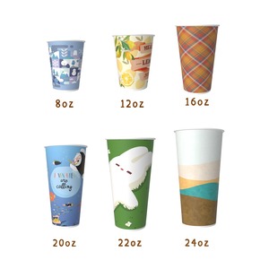 Gobelets en papier jetables de qualité supérieure Riiqi Taiwan 8-24oz à paroi simple, imprimés sur mesure, revêtement PE, qualité alimentaire, recyclables, pour emporter - Product Image 6