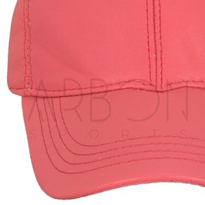 Premium Genuine Leather Baseball <b>Cap</b> For Men & <b>Women</b> Soft Sheepskin Pink Adjustable Sport High Quality Custom Fashion Wear - Product Image 6