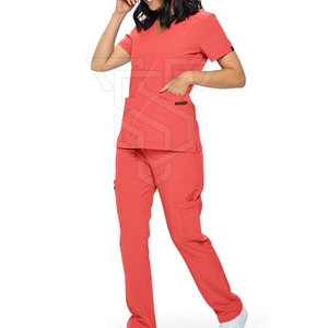 Combinaisons de travail pour infirmières sur mesure pour femmes, taille adulte, matière spandex, mode, vente en gros, uniformes et combinaisons d'hôpital - Product Image 2