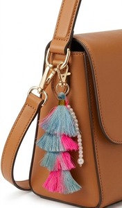 <b>Tassel</b> Bracelet With Beaded Strand And Colorful Fringe Decorative Jewelry Accessory - Product Image 2