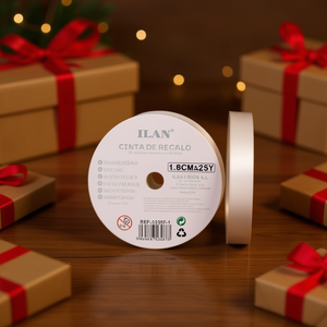 Nastro regalo Ilan 1,6 cm x 25 m bianco per confezionare regali - Product Image 3