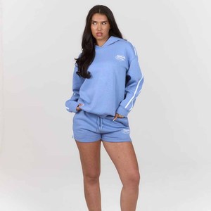 Nouveau survêtement court en molleton pour femme, couleur personnalisée, grande taille, imprimé, haute qualité, vente chaude, vente en gros - Product Image 1
