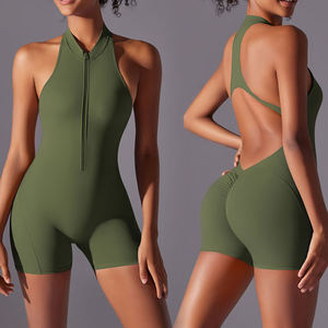 Sleeveless Fitness Clothing Women Activewear Sportswear Yoga Seamless Workout Rompers Women Plus Size <b>One</b> Piece Jumpsuits - Product Image 4