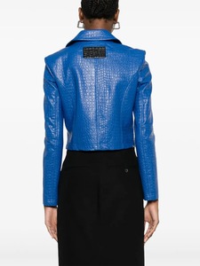 Factory Direct <b>Women</b> Croco Skin Embossed Leather Moto <b>Jacket</b> Genuine Cowskin Crocodile Print Ladies Luxury Coat Custom Size - Product Image 3