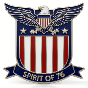 Insignia Metálica Conmemorativa Premium, Fundida a Presión, con Relieve 3D, Promocional, Histórica, Detallada, del 250 Aniversario <span class=keywords><strong>de</strong></span> EE. UU., Personalizada - Product Image 5