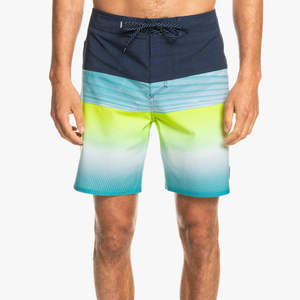 Shorts de bain décontractés pour hommes, multicolores, séchage rapide, 100 % coton, avec cordon de serrage, imprimé numérique sur le devant, doublure en maille - Product Image 1