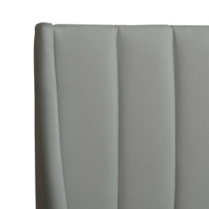 Set letto moderno Queen Aspen con testiera trapuntata in velluto grigio opale, letti imbottiti - Product Image 4