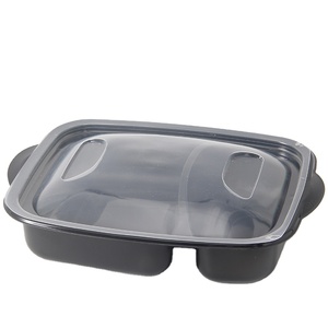 <span class=keywords><strong>Plateau</strong></span> en plastique Transparent pour salade, légumes, contenants transparents pour aliments, à emporter, vente en gros, récipients, 10 pièces - Product Image 1