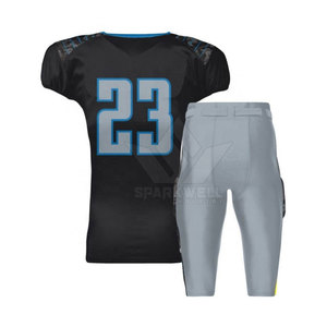 Conjunto de Uniforme de Fútbol Americano Personalizado, Jersey Sublimado con Cuello en V, Pantalones Acolchados, Ropa Deportiva Transpirable para Entrenamiento en Equipo - Product Image 3