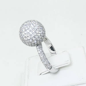 Anillo de Plata de Ley 925 con Moissanita de Corte Redondo, Estilo Bola de Discoteca, Anillo de Cóctel con Pavé, Joyería Hip Hop para Hombre - Product Image 4